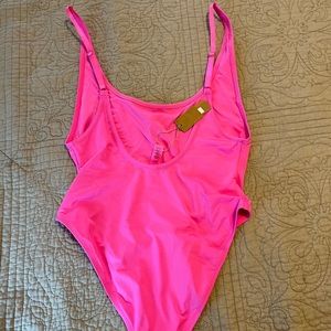 Skims scoop neck one-piece swimsuit (Taffy)